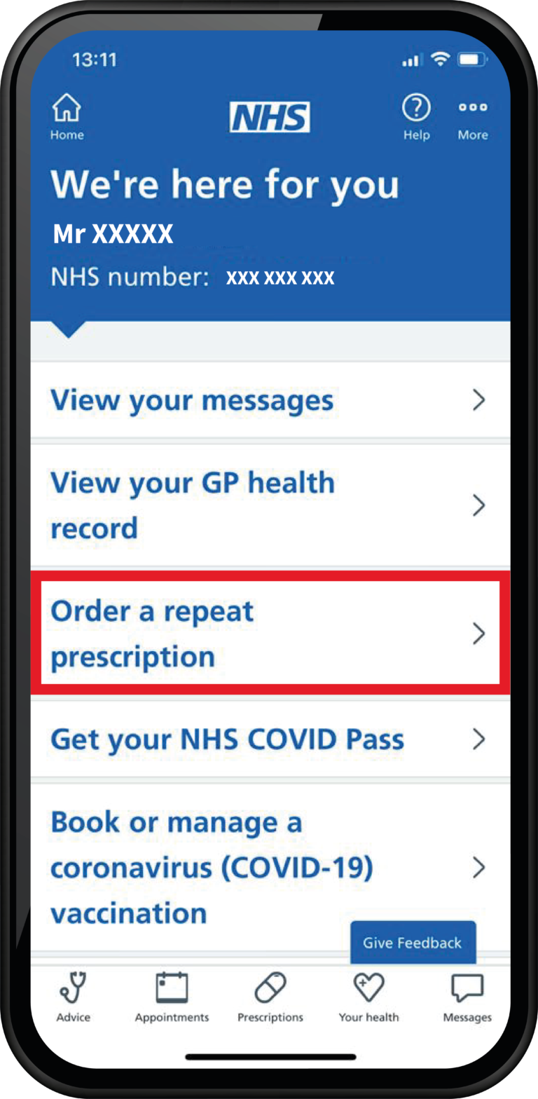 NHS App-Order-Repeat-Prescription