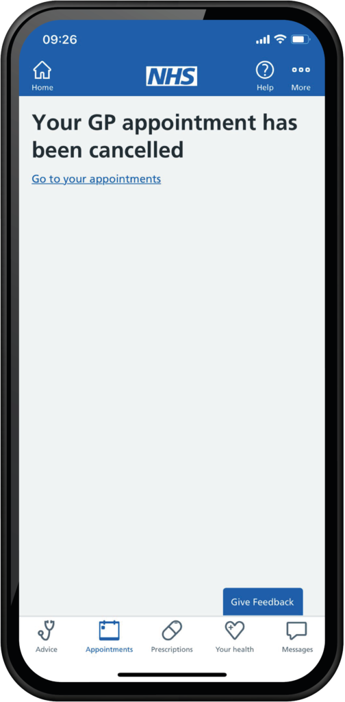 NHS App – How to Cancel an Appointment - Hanley Health Ltd